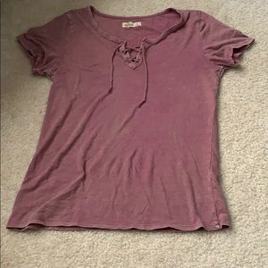 Purple/pink large Hollister tee shirt